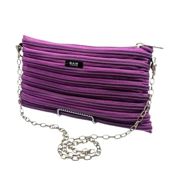 Bam Bags Purple Original Zipper Handbag - Picture 1 of 9